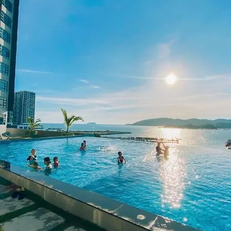 2Bedroom Jesselton Quay Sea & Mountain View4-5Pax Kota Kinabalu Bagian luar foto