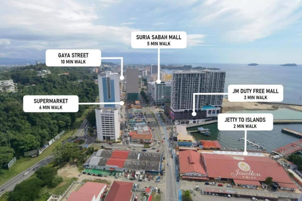 2bedroom Jesselton Quay Sea & Mountain View4-5pax Apartment *